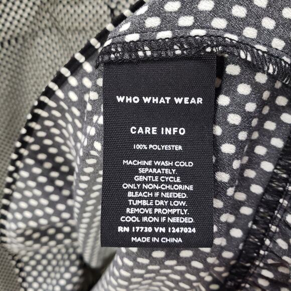 Who What Wear Polka Dot Ruffle Cap Sleeve Wrap Dress Size XL - Picture 9 of 12